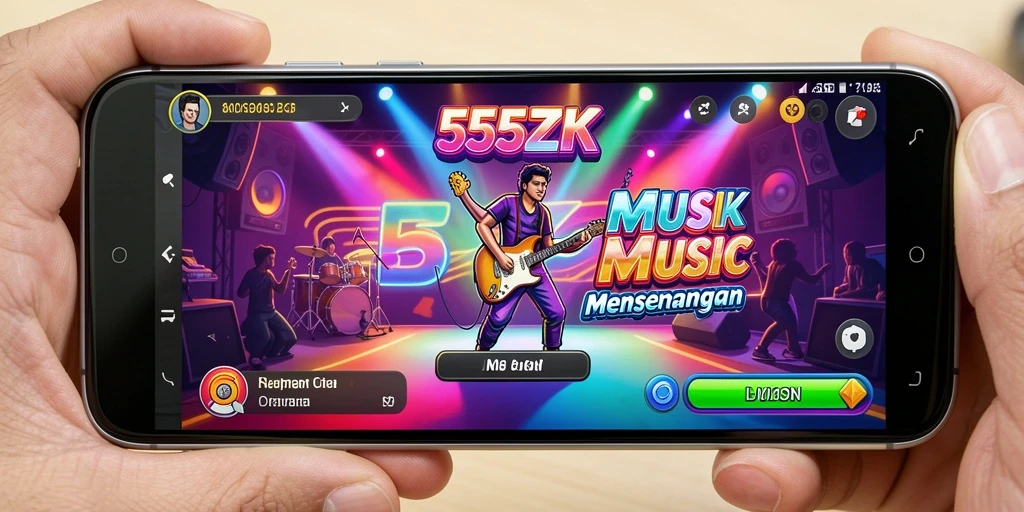 Tampilan gameplay menarik dari 555ZK dengan musik mendebarkan.