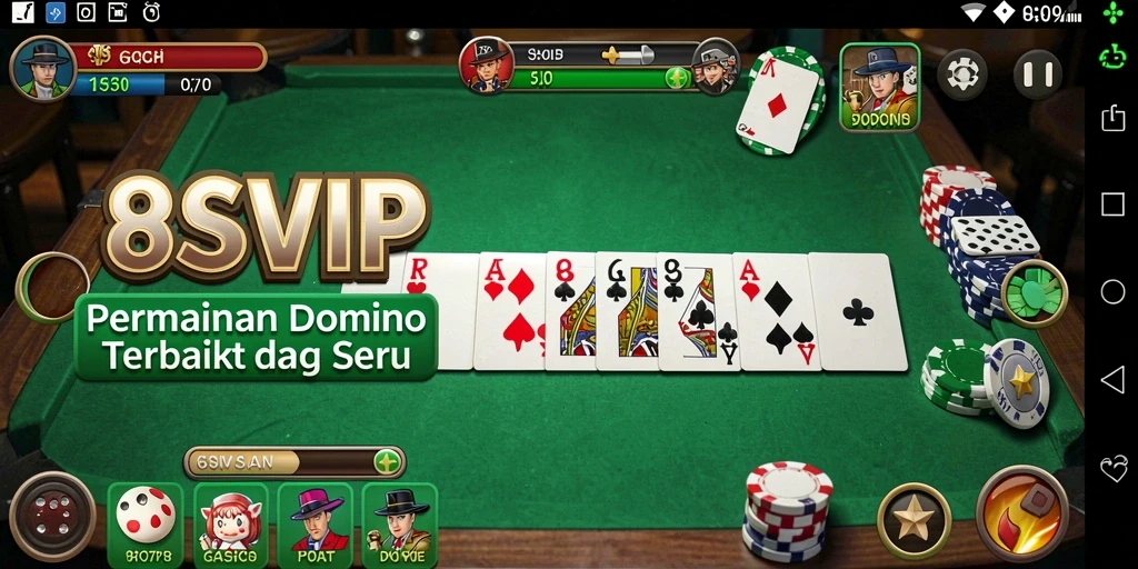Tampilan game Domino 8SVIP yang menarik selama gameplay.