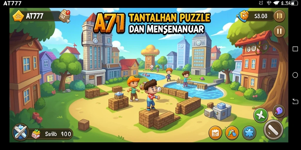 Gameplay menarik dalam AT777 dengan tantangan puzzle yang menantang.