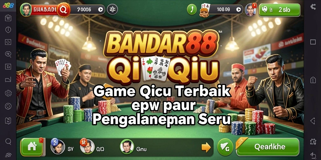 Screenshot menunjukkan gameplay QiuQiu yang menarik dan seru.
