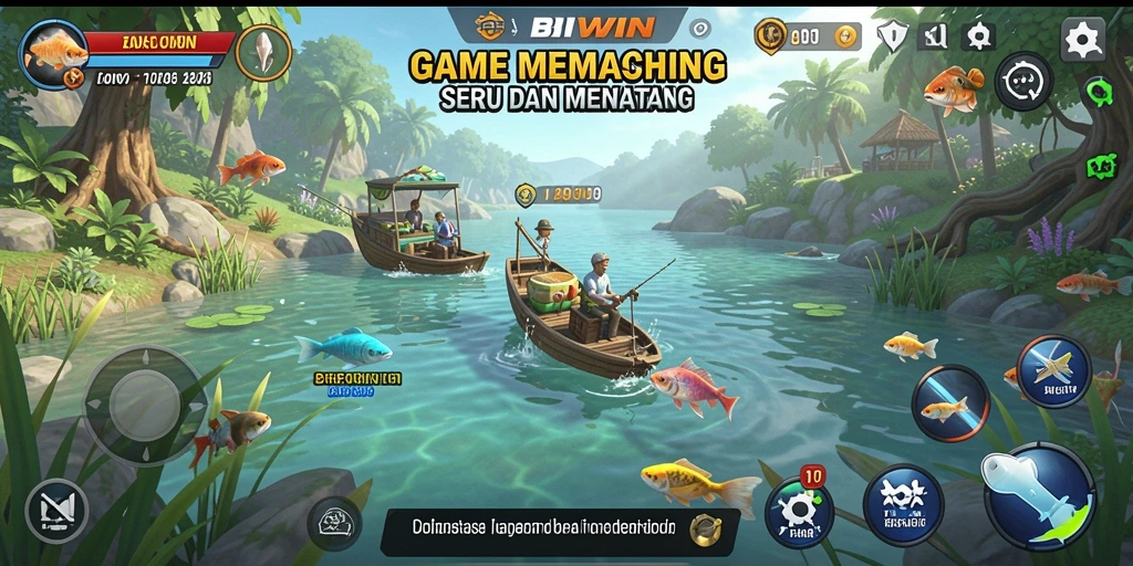 Gameplay Fishing yang menantang dan menarik di BIWIN.