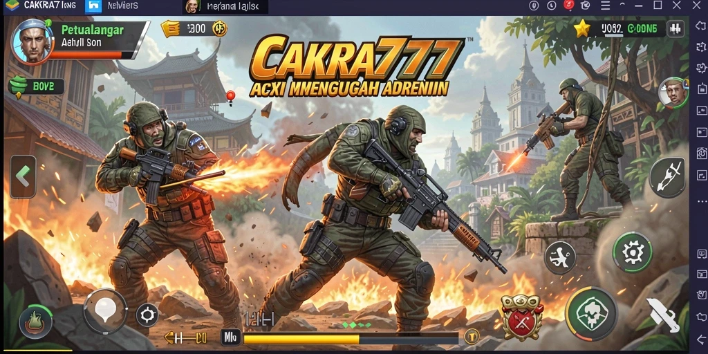 Tampilan gameplay seru dari CAKRA777 yang penuh aksi.