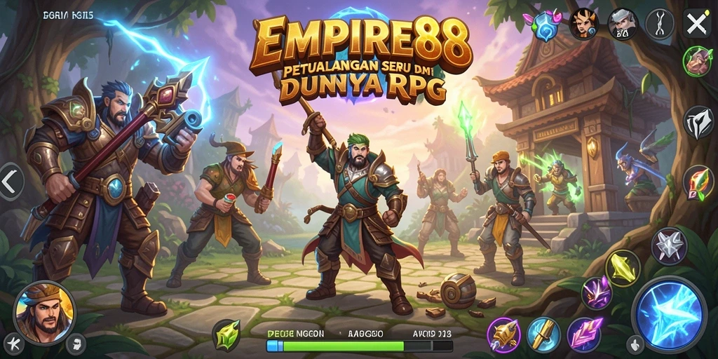 Tampilan gameplay RPG yang menegangkan dan mendebarkan.