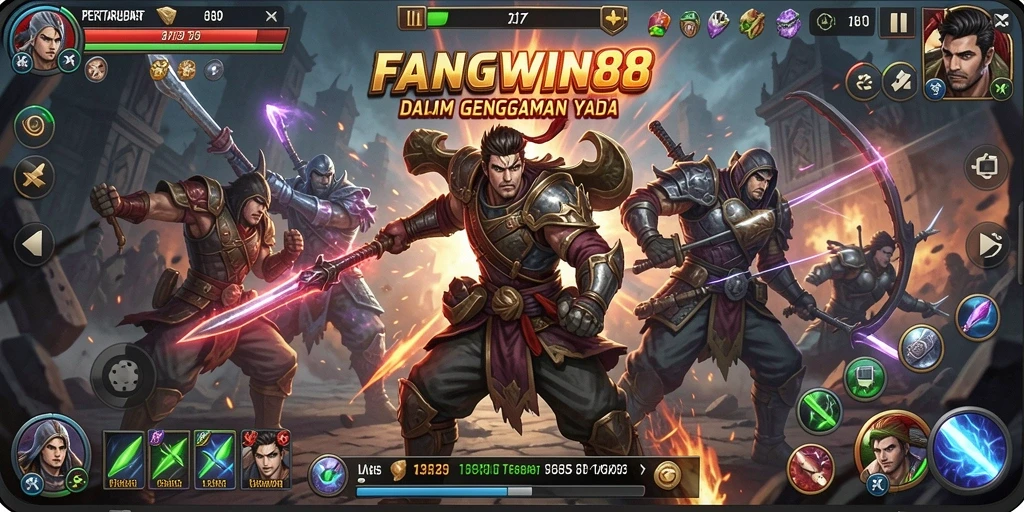 Tampilan gameplay FANGWIN88 yang seru dalam pertarungan yang intens.