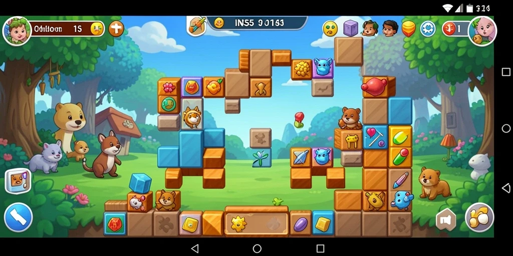 Screenshot gameplay INS55 menampilkan tantangan Puzzle yang menarik dan menyenangkan.