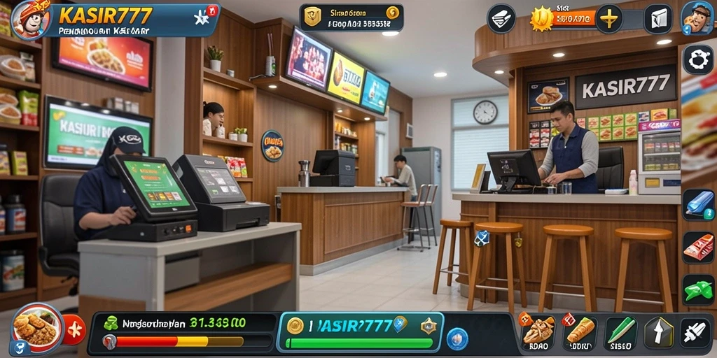 Gameplay menakjubkan KASIR777 dalam simulasi kasir.