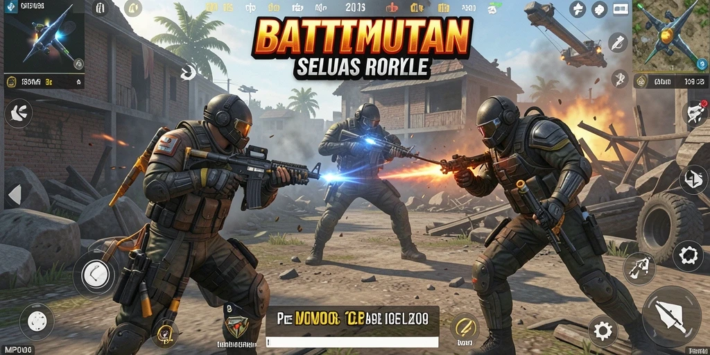 Tangkapan layar gameplay seru MPO08 dengan aksi Battle Royale.