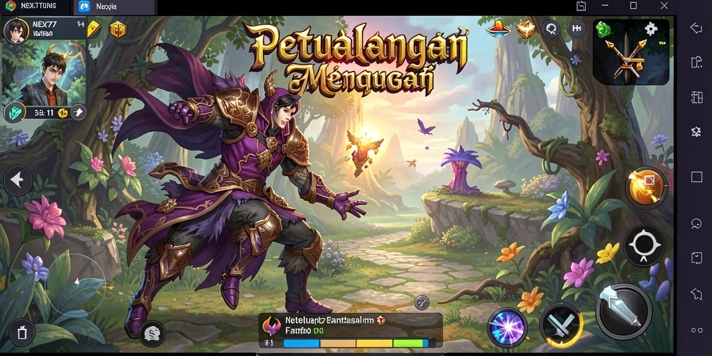 Tampilan gameplay NEX777 yang epik dan penuh aksi.