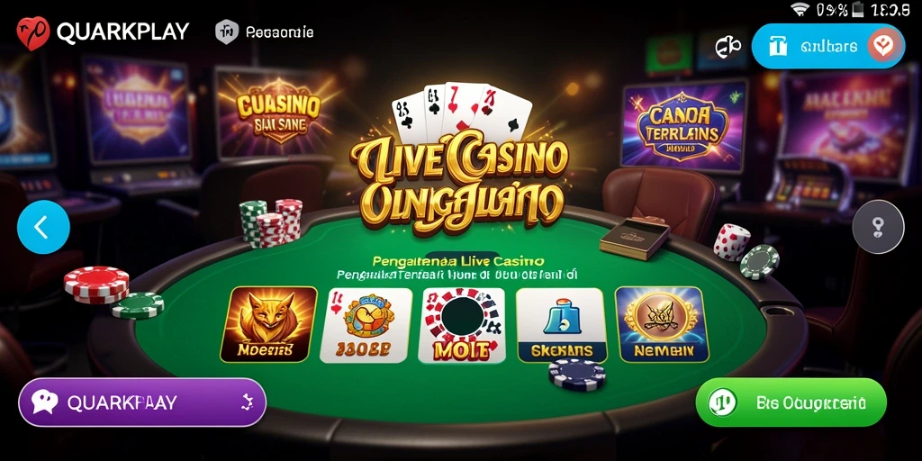 Tampilan gameplay live casino yang mendebarkan di QUARKPLAY.