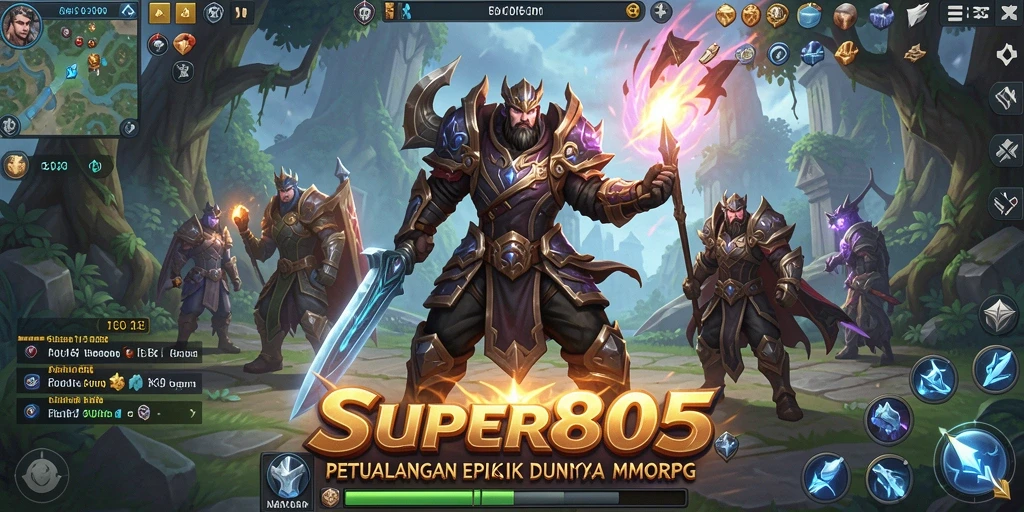 Tampilan gameplay SUPER805 yang menakjubkan dalam dunia MMORPG.