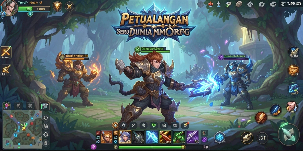Tampilan menarik dari gameplay TAPJOY dalam dunia MMORPG yang penuh petualangan.